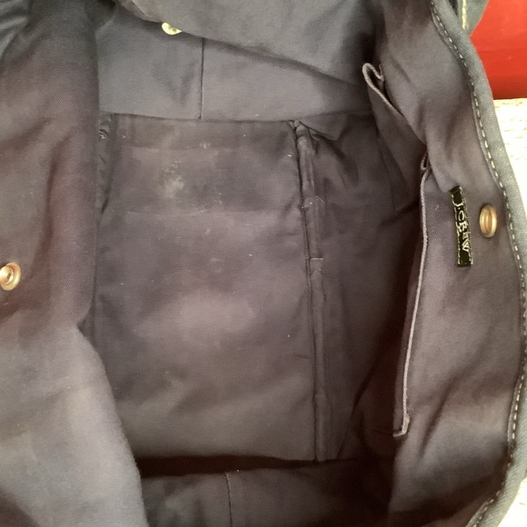 J. Crew Multicolor Classic Cotton Madras Preppy Patchwork Purse Tote Bag Navy - Picture 13 of 13